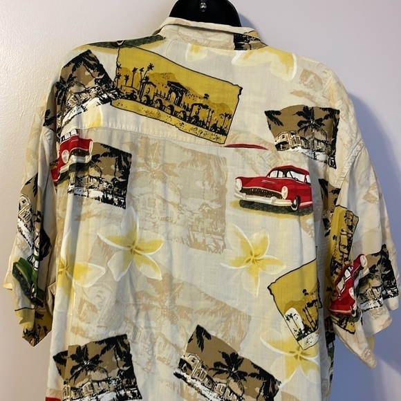 Steve & Barry’s Classic Hawaiian Classic Car Floral Button Down Shirt size XL - Picture 10 of 16